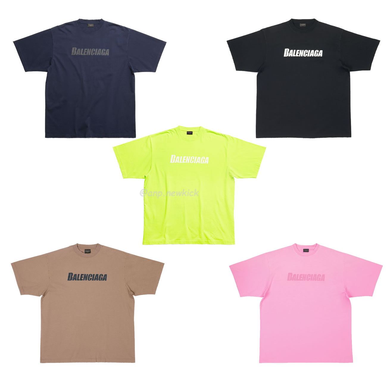 Balenciaga Vintage Sweatshirt T Shirt Navy Blue Black Pink Green Brown (1) - newkick.cc